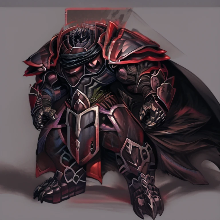 (masterpiece, best quality, detailed:1.2) (Pokémon) INCINEROAR, detailed full body, a knight's mechanical armor, glowing wide and heavy armor, wears full body armor. massive muscles, huge pecs, chiseled abs, huge pectorals, exaggeratedly huge muscles. wearing a cloak. unusually developed muscular body big muscle, pecs, triceps, traps, waist narrow, unusually developed muscular body, Dark knight,
BlackKnight_fe, The claws are sharp,
Sharp teeth,