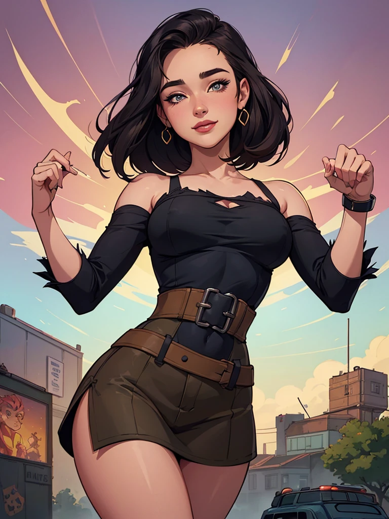 Xena princess style Cartoon style digital illustration GTA stylewarrior sensual portrait mode sesys style Cartoon style digital illustration together boyfriends Cartoon style character portrait mode Cartoon style character happy facial expression beautiful smile and six medium small portrait mode Female character in cartoon style Digital art style illustration Cartoon image of a woman .Ilustra??o estilo desenho animado, estilo de arte dos desenhos animados, Ella Purnel lestilo Cartoon style digital illustration artgerm style cartoon art style, digital illustration style, design de personagens altamente detalhado, arte digital detalhada coragem, Forest fan art, Design de personagens de retrato, beautiful digital illustration, retrato de alta qualidade, Arte em quadrinhos, mulher jovem cabelo com transas lindas . Beautiful lined eyes Medium large bust and wonderful sexy clothes. image expression of sexual desire from the waist up to the illustration Ella Purnellstyle Cartoon style digital illustration artgerm style up Woman character atompunk style Fallout 4 black hair actress Ella Purnell with war marks Cartoon image of a woman .Ilustracaoo estilo desenho animado, estilo de arte dos desenhos animados, estilo de arte dos desenhos animados, digital illustration style, estilo atompunk design de personagens altamente detalhado, arte digital detalhada coragem,atriz Ella Purnell com cabelo preto e corpo esguio Forest fan art, Design de cabelos pretos personagens de retrato, beautiful digital illustration, retrato de alta qualidade, Arte em quadrinhos, s . Olhos delineados, medium bust and wonderful sexy clothes. image expression of sexual desire from waist to head illustration atompunk style Fallout 4 The perspective is from below, enfatizando a majestade e o poder da Gigante."actress Ella Purnell black hairstyle Cartoon style digital illustration GTA style