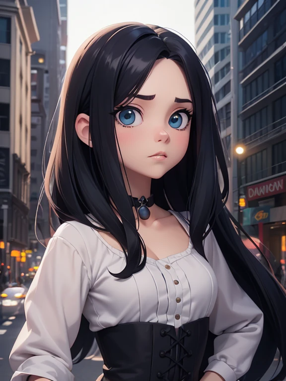 Personagem Christina Ricci cabelo preto estilo Morticia AddamsImagem de desenho animado de uma mulher .Ilustra??o estilo desenho animado, estilo de arte dos desenhos animados, estilo de arte dos desenhos animados, digital illustration style, design de personagens altamente detalhado, arte digital detalhada fofa, City fan art, Design de personagens de retrato, beautiful digital illustration, retrato e alta qualidade, Arte em quadrinhos, jovem expressando desejo sexual.