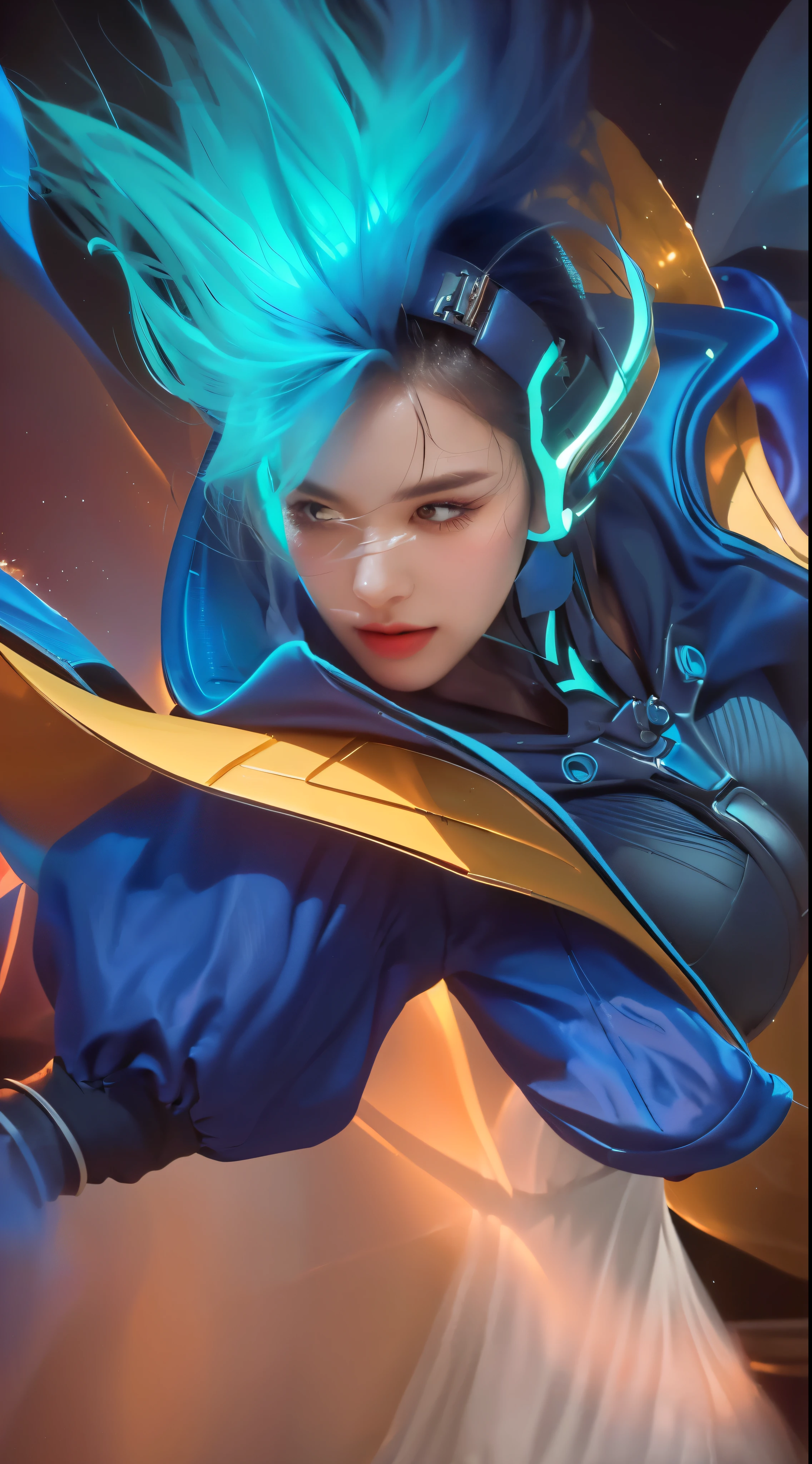 (best quality,4k,highres,masterpiece:1.2),ultra-detailed,(realistic,photorealistic,photo-realistic:1.37),vibrant colors,sharp focus,professional lighting,beautiful expressive eyes,artistic makeup,Wacom tablet technology,realistic skin texture,elegant pose,subtle smile,colorful background,flowing hair,fantasy elements,modern fashion style,aesthetic composition,highly polished rendering,artistic filters,graceful movement,skinny body shape,a hint of mystery,complex patterns,glowing highlights,dynamic brush strokes,surreal atmosphere,stylized details,delicate eyelashes,translucent materials,reflection and transparency,elegant jewelry