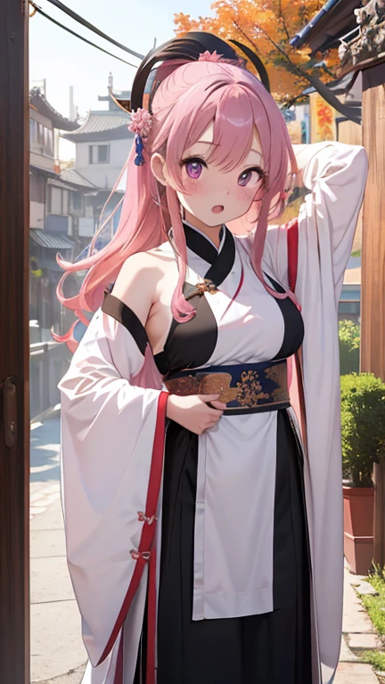 Hilda, seductive expression, masterpiece, best quality,
CourtesanT, eastern architecture, falling petals,