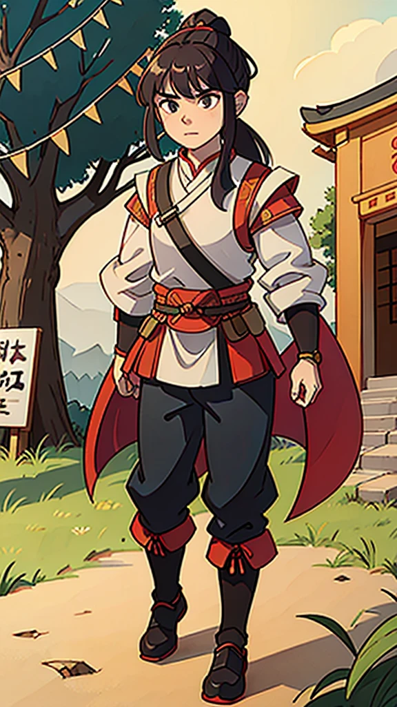 (walking)、Three Kingdoms in ancient Chinese armor、Ancient Chinese man with topknot