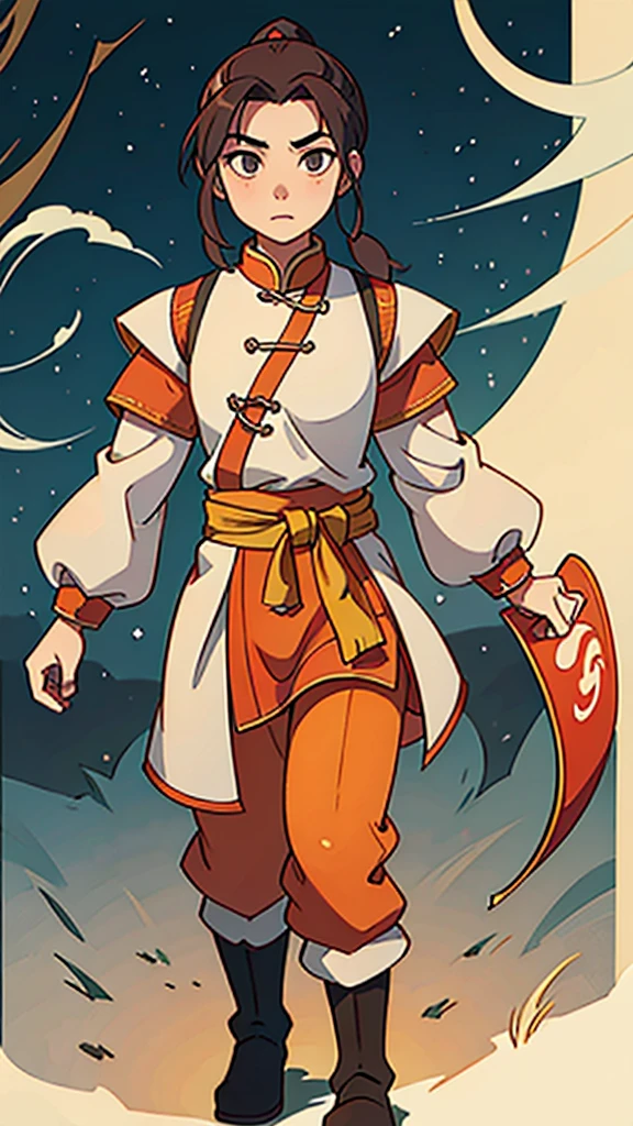 (walking)、Three Kingdoms in ancient Chinese armor、Ancient Chinese man with topknot