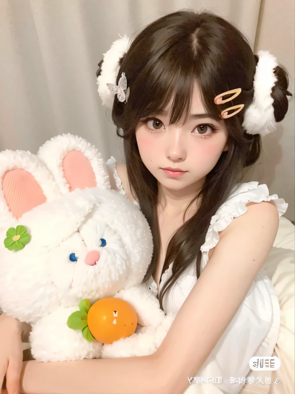 Chica de anime con cabello largo y rubio y ojos rosados sosteniendo un paraguas rosa, kawaii retrato realista, Estilo anime 3D realista, estilo realismo anime, Arte no estilo de guweiz, anime fotorrealista, inspirado en Yanjun Cheng, estilo de arte anime realista, anime hiper realista, realismo de anime, guweiz, anime semi realista, arte de anime realista, estilo de arte realista