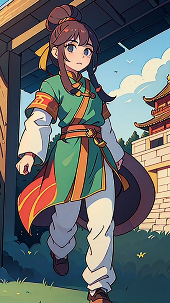 (walking)、Three Kingdoms in ancient Chinese armor、Ancient Chinese man with topknot