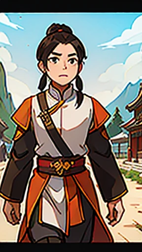 (walking)、Three Kingdoms in ancient Chinese armor、Ancient Chinese man with topknot