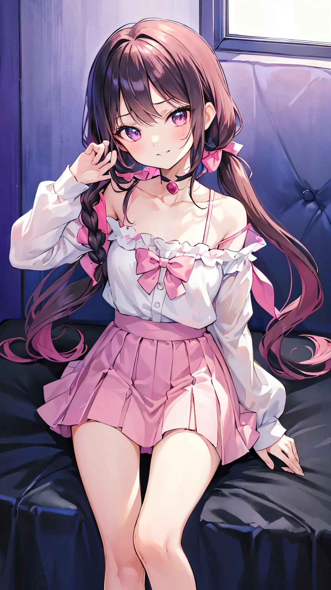 1 juvenile junior idol cute lovable adorable tiny australian middle-school girl energetic, loose hair, shy smile, unique face, blacke hair, immature, childish, acting super shy, delicate, weak, loving romantic vibes, in love, small short height, preparing for mating, dwarf girl noble, short slim legs, mischievous, soft babyfaced gentle happy looking face, carefree, unblemished skin, otaku student president, grin, braids hairstyle, naughty, teasing, awkward short girl, pitite lityle dainty diminutive, shougakusei shoujo, excited, hyperactive girl, skirt, small shoulders, slim arms, acting spoiled, sch0olgirl bangs, 10 years old fashion trendy beautiful beautiful beautiful girl, gentle and attractive beautiful girl, 10 years old, delicate and sexy collarbone, Attractive oval face, double eyelids, smart peach blossom eyes, pink lips, small nose, bare shoulders, ultra high definition, super detail, fresh and impressive