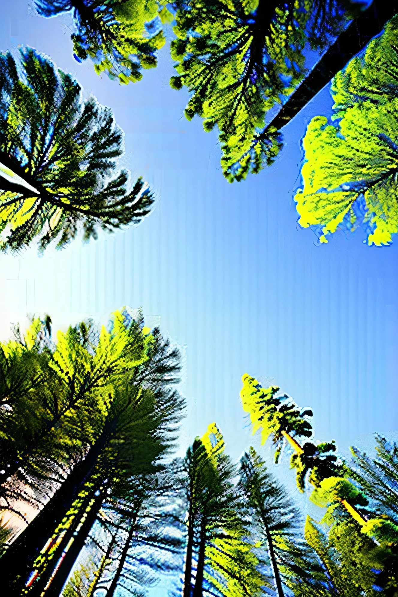 clear sky, forest