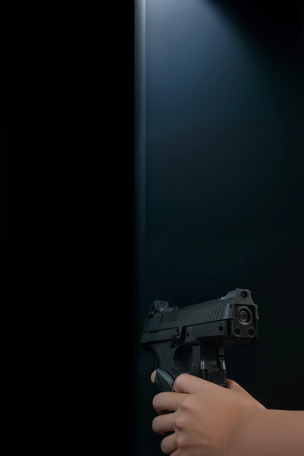 Imagine a submachine gun that masterfully combines the features of the HK MP5 and the FN P90. This exemplary piece of engineering boasts a sleek, compact design, reminiscent of the HK MP5, yet boasts the advanced, futuristic look and integrated stock of the FN P90. With its cutting-edge technology, this fusion gun delivers exceptional firepower and unparalleled accuracy. Gunmetal gray finish, tactical grip, and a superior magazine capacity, this weapon is an unmatched marvel in its class. A highly detailed, photo-realistic rendering, captured with a DSLR, in 4k resolution and highest definition. Fujif
