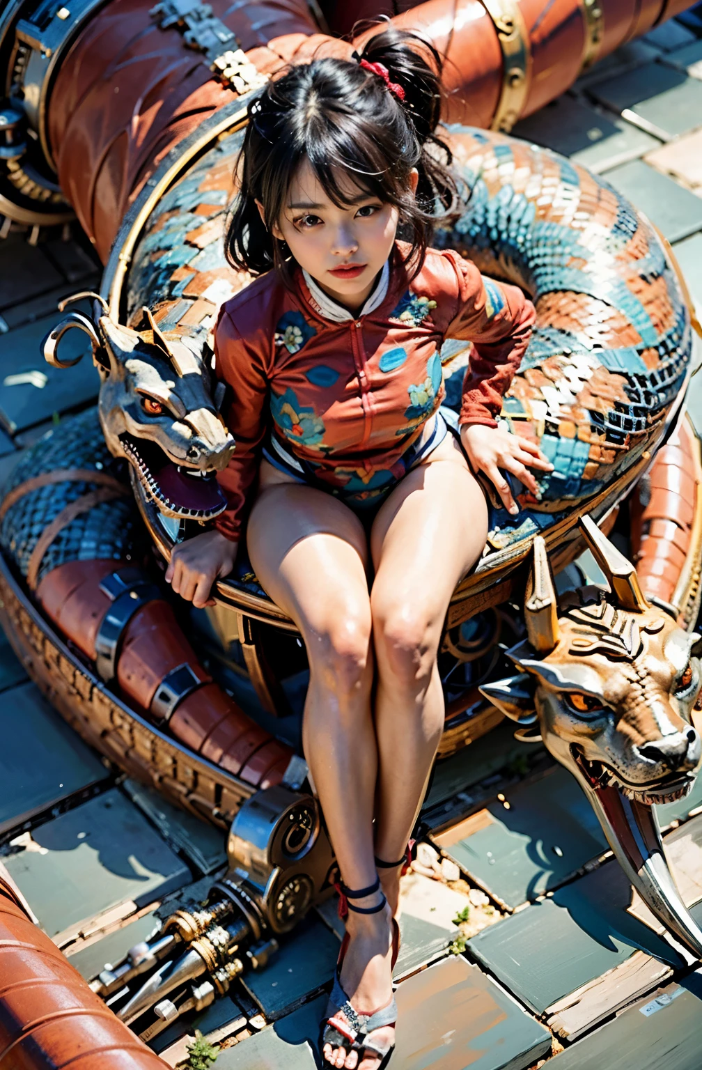 (masterpiece, highest quality:1.2), (8K Ultra HD, 16k, 32k, Ultra-high resolution), (Realistic:1.37), (RAW Photos), Ultimately realistic, Ultimately realistic details, Ultimately realistic texture, Ultimate in exquisite detail, Ultimately realistic lighting, Ultimately realistic shadow, Japanese Girls, Extremely cute face, Ultimate RAW Skin, Ultimately realistic eyes, (mechanical:1.4), (armor), whole body, Wide Shot