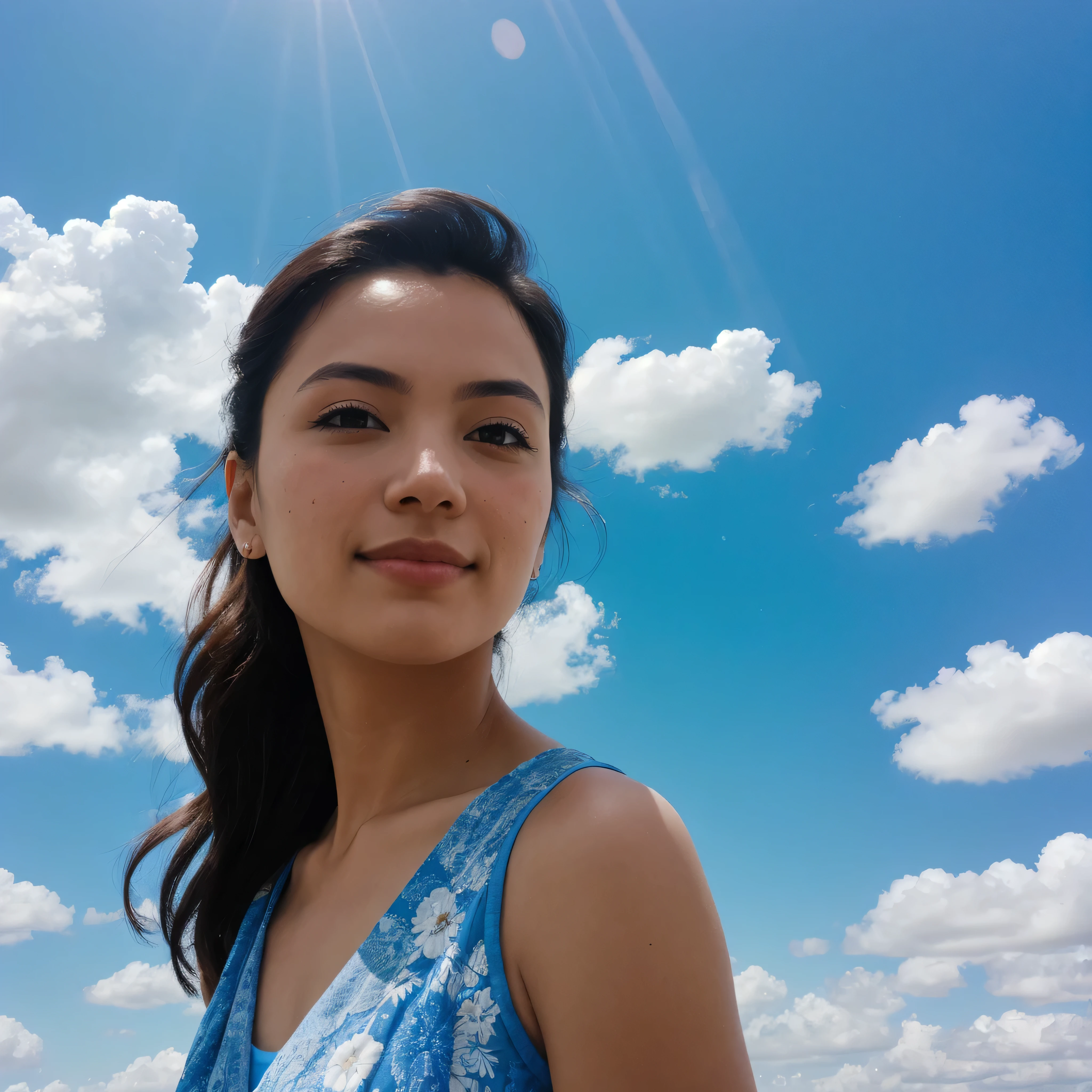 a potrait of beautifull blue sky