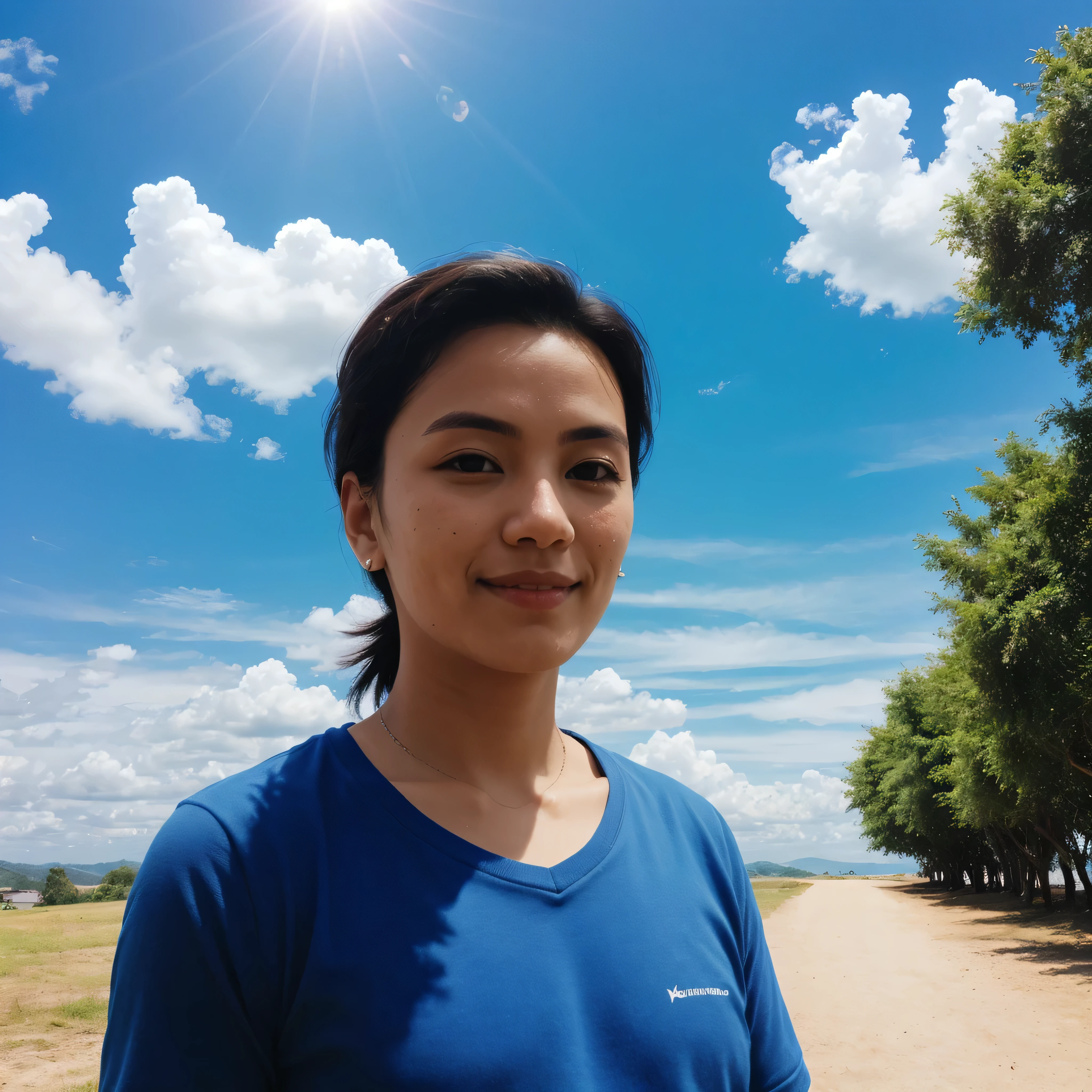 a potrait of beautifull blue sky