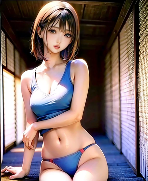 (Close-up:1.4)、(RAW photo:1.2)、(photorealistic:1.4)、(masterpiece:1.3)、(highest quality:1.4)、(Beautiful woman with perfect body:1.ung japanese woman、solo、(slender and beautiful girl:1.3)、(full body shot)、(Medium chest:1.3)、beautiful breasts、gentle smile、(volleyball uniform:1.3)、(beautiful detailed eyes)、(charming big eyes)、(beautiful double eyelids)、(beautiful and detailed face)、(short hair:1.2)、(Beautiful little ass:1.2)、(perfect anatomy:1.2)、sweating、Expression of excitement、volleyball player、cowboy shot、volleyball in hand、look back、beach volleyball、volleyball court、