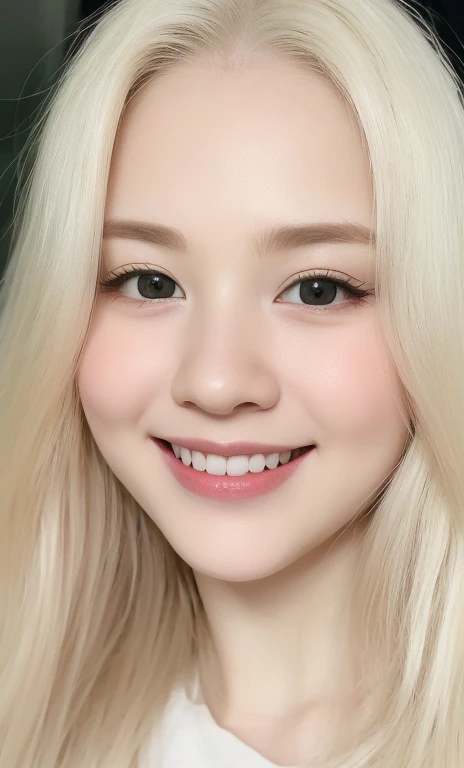 (realistic、masterpiece、Best Quality、8K、highres、white background, high resolution:1.3)、1 chubby girl:1.3)、(smile,show teeth), looking at viewers, black lace bikini、pale white skin、very white hair ,very pale skin, extremely white hair, ivory pale skin, very white skin, pale skin, very pale white skin, very pale white skin,white skin and pale porcelain, white and pale skin, fair and pale skin!!, long blonde hair, looking at viewers、super fine face and eyes、long white hair、indoor、