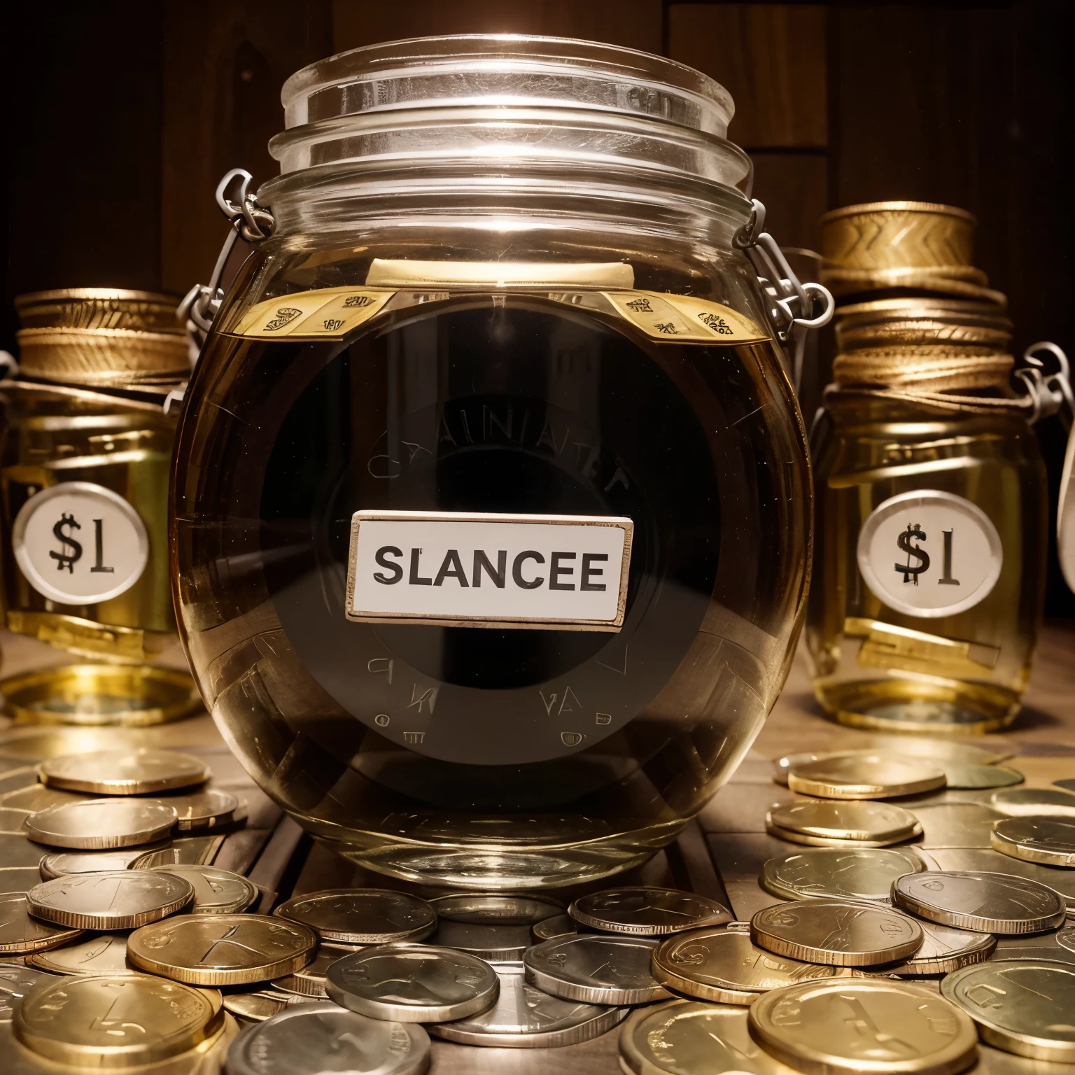 "Crear una imagen que represente el equilibrio financiero: A road with dollar and euro signs on the side, and symbols of savings and investment to the other. En el centro, una balanza con la palabra 'equilibrio' escrita, showing that proper management of finances leads to economic stability."