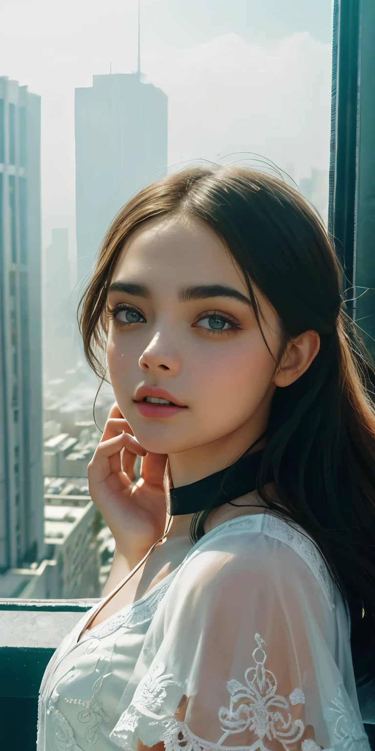 (1 chica:1.3), Solo, (((Very cara detallada)))), ((Ojos y rostro muy detallados.)))), Hermosos detalles ojos, partes del cuerpo__, arte oficial, Fondo de pantalla unificado de 8k, super detailed, hermoso and hermoso, hermoso, Obra maestra, mejor calidad, original, Obra maestra, super fine photo, mejor calidad, super high resolution, realismo realista, luz de sol, Retrato de cuerpo entero, belleza extraordinaria, dynamic pose, Cara delicada, ojos vibrantes, (desde el frente), Lleva un traje de Spider-Man., esquema de color rojo y negro, spider, fondo de techo de ciudad muy detallado, Techo, con vistas a la ciudad, cara detallada, Fondo ocupado complejo detallado, desordenado, gorgeous, blanco lechoso, piel muy detallada, detalles de piel realistas, visible pores, enfoque claro, volumetric fog, 8k hd, DSLR, alta calidad, film grain, piel blanca, photographic realism, lomography, Futuristic dystopian megalopolis, Translucent