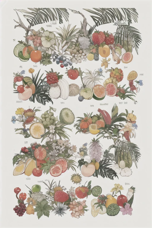 fondo de frutas tropicales