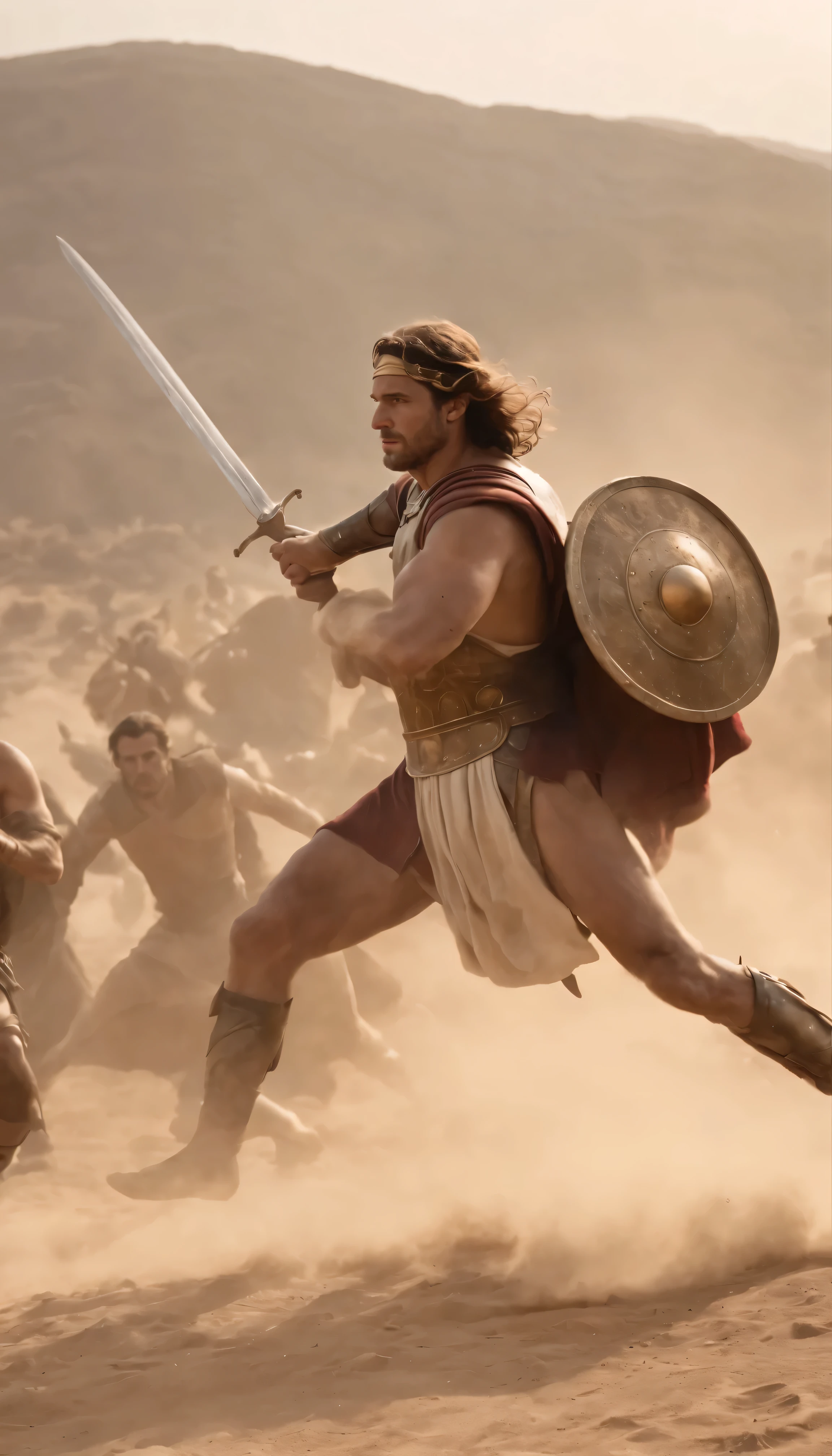 With high-definition images、Legendary Greek hero Achilles engages in an epic duel with noble Trojan hero Hector、Witness awe-inspiring scenes from cinematic masterpieces。The sun went down behind them、(Troy's Hall々Casting a long shadow on the sacred ground in front of the barrel wall。)The clash of steel echoed through the air.、A tremor runs through the earth、The Greek and Trojan crowds watch in tense silence, ready for battle.。This scene、Troy and his people々The fate of the々It's full of emotion and tension.。This is a must-see moment in film history。