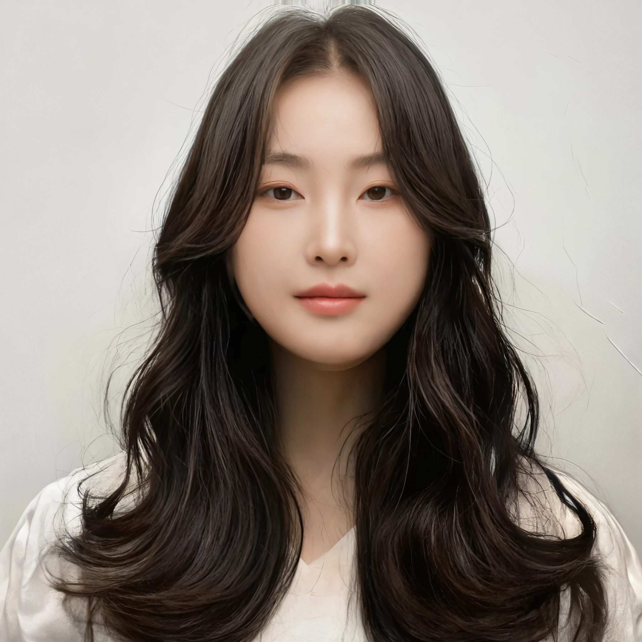 Best Quality, 8k, Masterpiece, (Portrait: 1.3), (photo realistic:1.4), (hyper realistic:1.4), Sharp Focus, looking at viewer, (smoother lighting:1.1), (increase cinematic lighting quality:0.9), realistic lighting, backlighting, light on face, ray trace, (brightening light:1.2), (Increase quality:1.4), sharp detail, (best quality real texture skin:1.4), finely detailed eyes, black_eyes, finely detailed face, 25 year old Korean woman