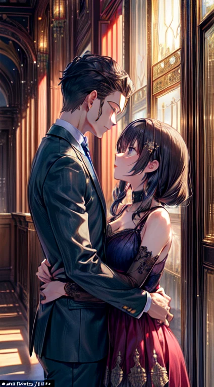 In a magnificent medieval ballroom, Illuminated by the soft glow of flickering torches、Decorated with intricate tapestries, A pair of lovers moved gracefully across the polished marble floor.. The air was filled with the melodic strains of the minstrel's lute, heらのすべてのステップを包含しているように見える魅惑的なメモのタペストリーを織ります.
he, A brave knight with chiseled features and eyes as deep as the night sky., heの最高の服装、A velvety tunic decorated with gold threads、He wore a suit of polished armor that shone in the gentle light.. heの手袋をはめた手はhe女の腰にそっと置かれた, heのタッチはしっかりしているが柔らかい, heが練習した容易さでhe女を導いたように.
he女, A vision of elegance and beauty, She wore a gown that cascaded in waves of silk and satin., Midnight colors with silver accents that sparkle like stardust. her hair, Adorned with delicate jewels and a single rose, Framed face exuding both innocence and passion. her eyes locked onto his, Shining with a mixture of dedication and desire.
heらが踊ったとき, heらのステップは完全に同期していました, heらの魂の間の暗黙のつながりについて語った動きの調和のとれたバレエ. The ballroom seemed to disappear., Just the two of us locked in a timeless embrace, Swaying to the rhythm of my heart's desires.
heらのまわりには, Nobles and courtiers observed with silent admiration, heらのささやきは、It blends with the music like a gentle breeze through an open window.. The lovers were the center of attention, but、heらの共有世界で, 本当に存在したのはheらだけでした.
With each rotation and dip, heらの笑い声がメロディーと混ざり合った, A symphony of joy reverberates through the grand room. heらの愛はすべてのステップで書かれた物語でした, At a glance, Every Touch: A story that transcends the constraints of time and place, A story to be told for future generations.