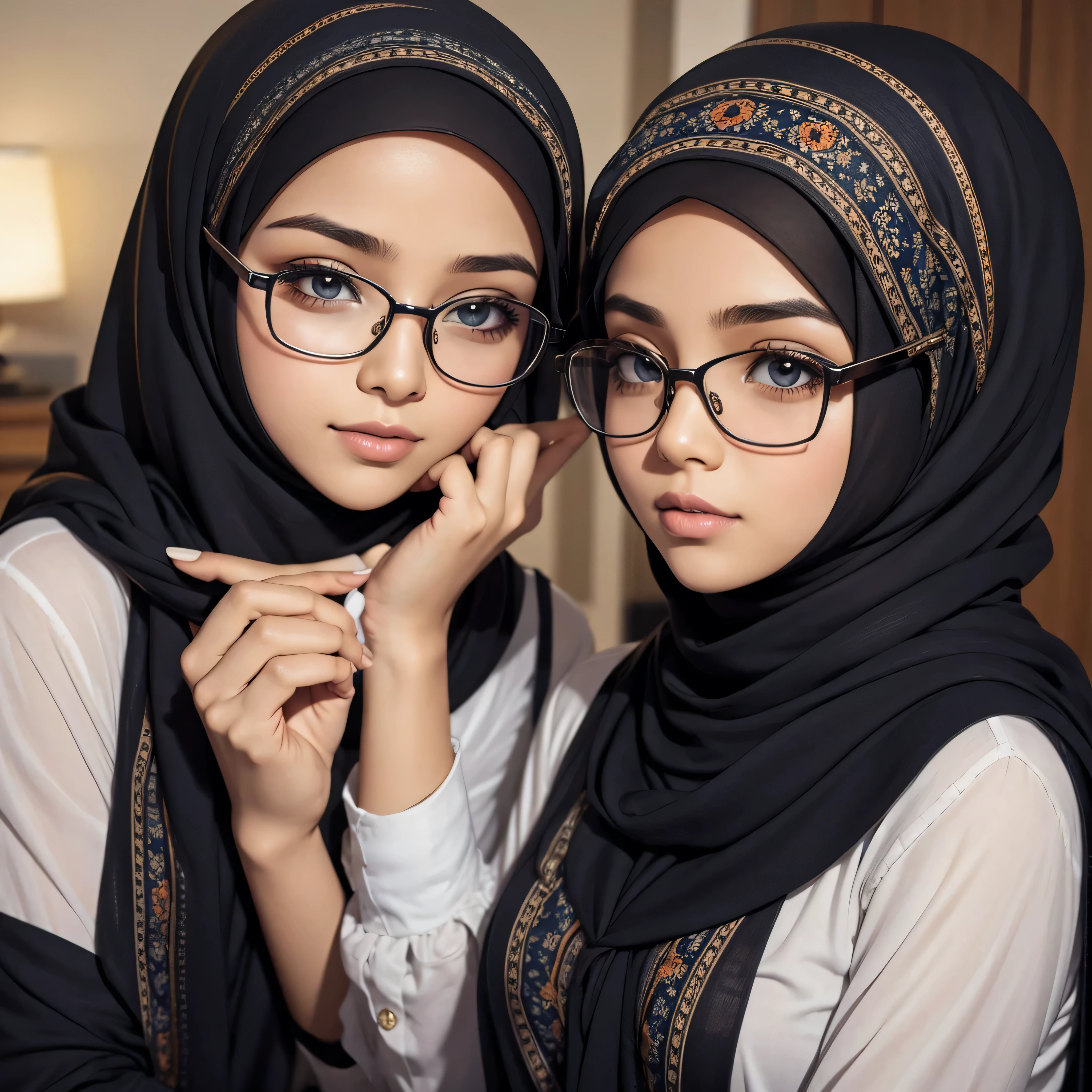 Hijab girl with glasses