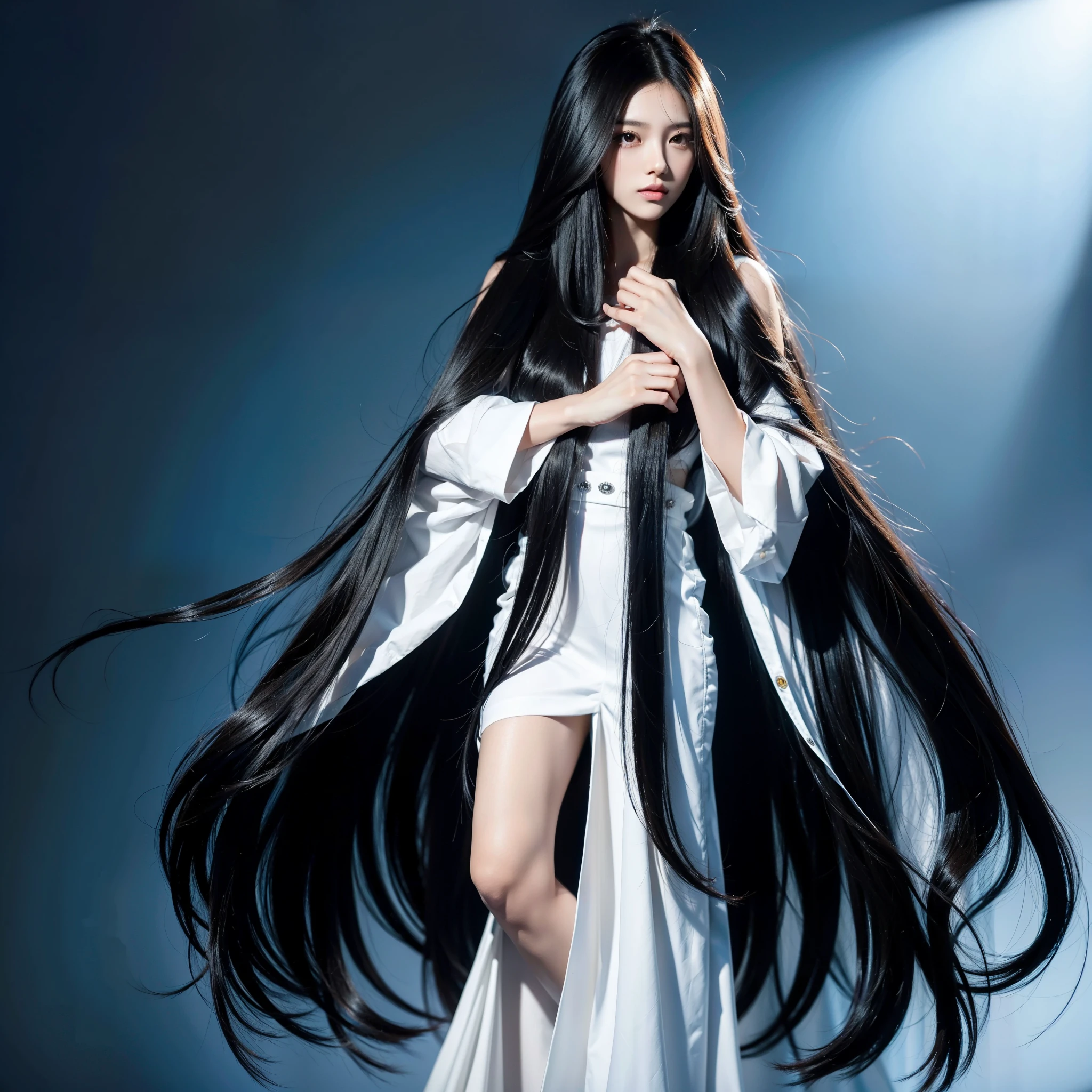 Super Long Hair、Best image quality、highest quality、Highest Resolution、Ultra-realistic photos、Full body photo、1 girl、Very beautiful face、Super super long hair、Hair Length Approx.5Meters、Straight black hair、Black hair longer than height、Black hair that hasn't been cut for over 20 years、Slender body、naked、World Long Hair Contest Winner、Terrifyingly thick black hair、My very long black hair is wrapped around my body.、Location: Bedroom、3Meters離れたところから撮影、Shiny and beautiful black hair、Terrifyingly long black hair、The luster of her black hair is so beautiful、Too much black hair、Very long black hair filling the screen、The longest black hair in the world、The most black hair in the world、The most beautiful black hair in the world、My long black hair is spilling out all over the room.、My long black hair makes the whole room pitch black.、Her long, beautiful black hair made the whole room look like a sea of black hair.、