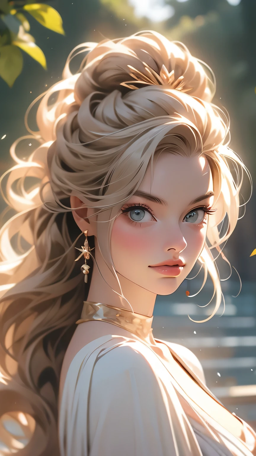 Makima with Margot Robbie's face (Chainsaw Man), highest quality, Very detailed, 1 girl, alone, Standing ceremony, Redhead, Long braided hair, Golden Eyes, bangs, Very small pointy breasts, White Bikini, Looks lewd,, (bad: 1.2),Exposing breasts, Looking at the audience,Spread your legs, (Face to face: 1.3), (Dark Background, rock: 1.3), Full Shot, Crisp contrast, Beautiful fine details, Sleeping girl,White panties,High heels,,The happi coat is open,underwear