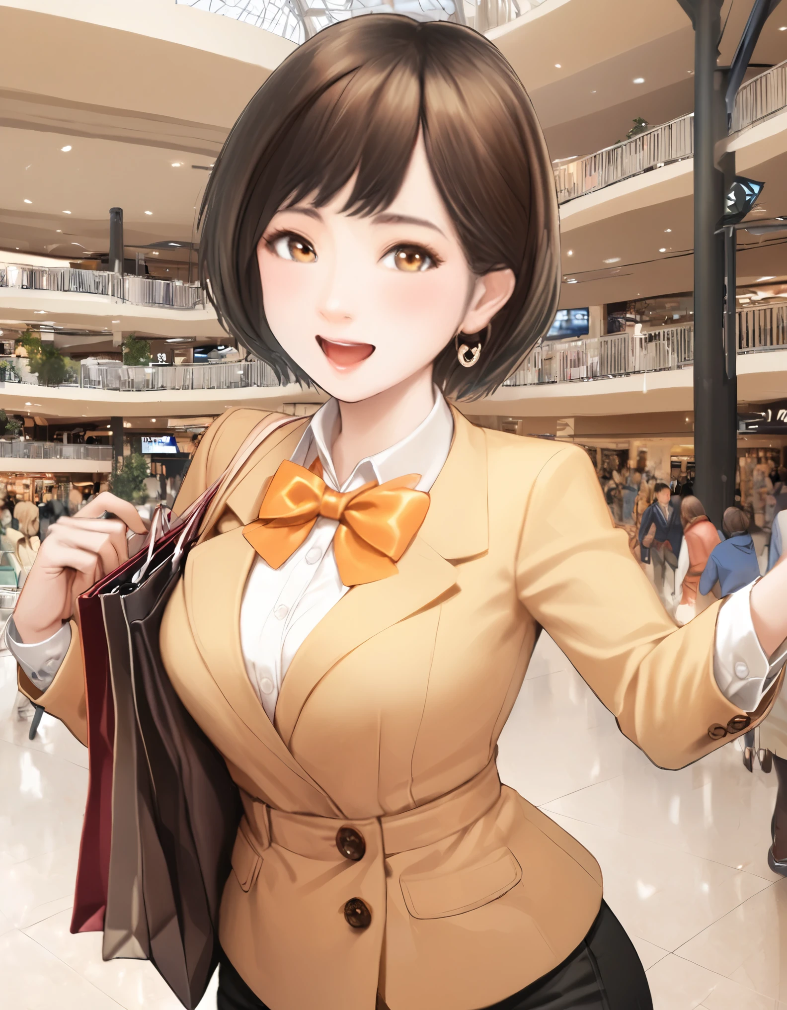 (best quality:1.2), 1girl, Shopping Centre