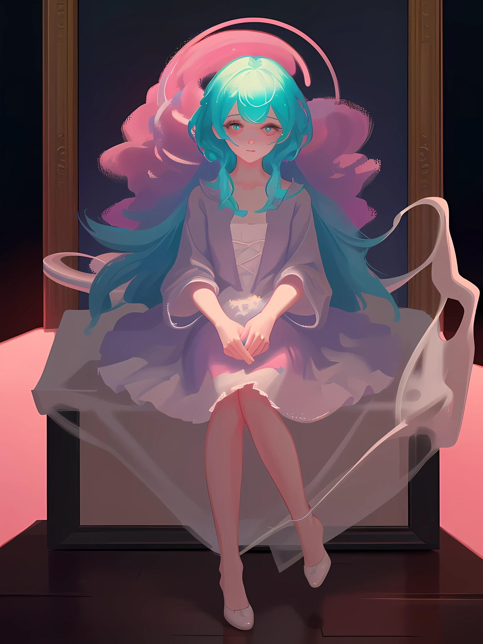 Visually very cute art, pastel colors, cute shapes, hidden sinister meaning, high-quality (4k, highres, masterpiece:1.2), ultra-detailed, realistic:1.37, soft and dreamlike lighting.