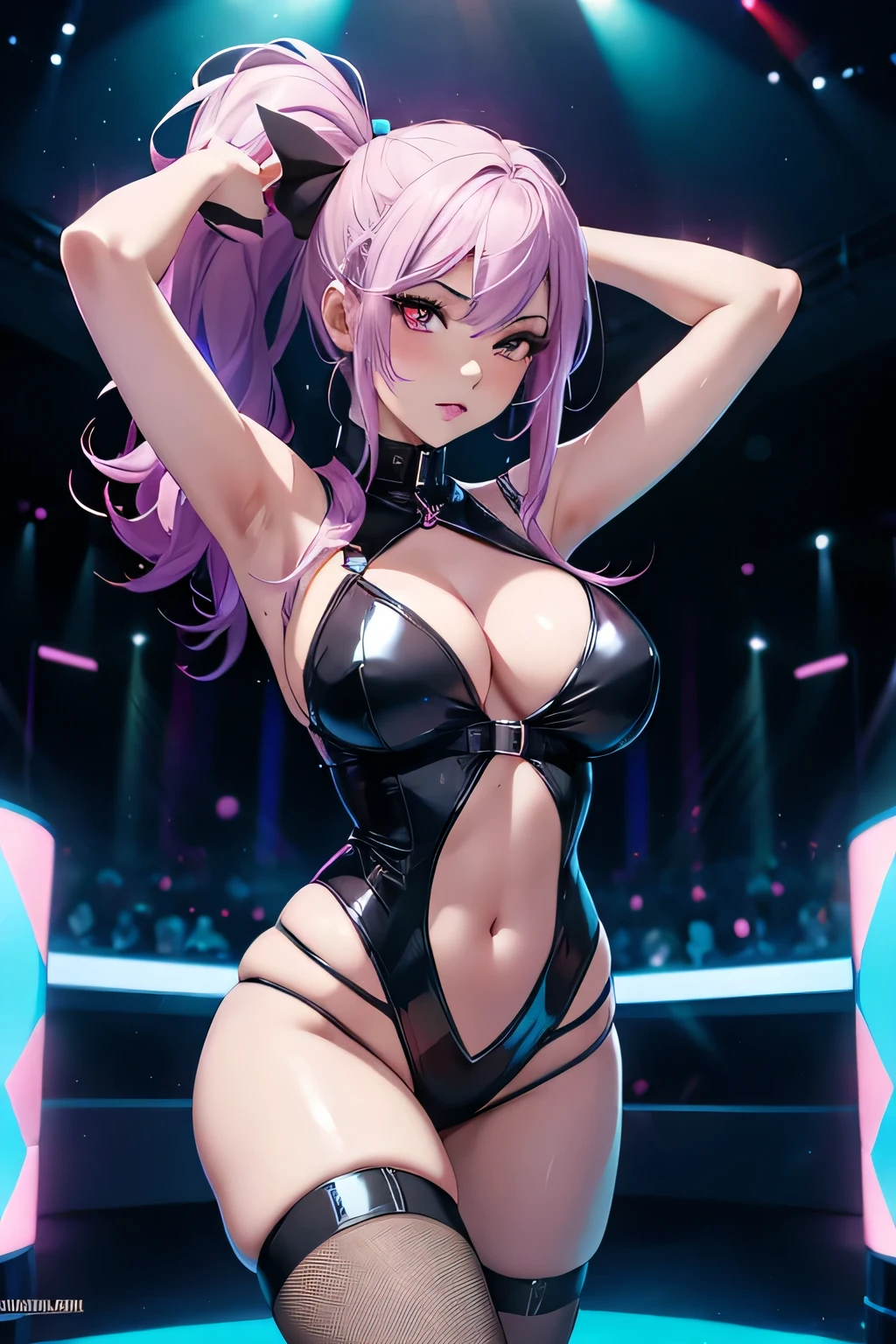 animated girl ,night clubs, strip-teaseuse, pole dance bar, pole dance, laser, strobe, flash, many lights effects, dance seductive, seductive animated girl, sexy, best rated on pixiv, Tendances sur ArtStation pixiv, Anya de la famille Spy X, female character&#39;anime, du jeu vidéo Azur Lane, les gars, (animated girl), style voie d&#39;azur