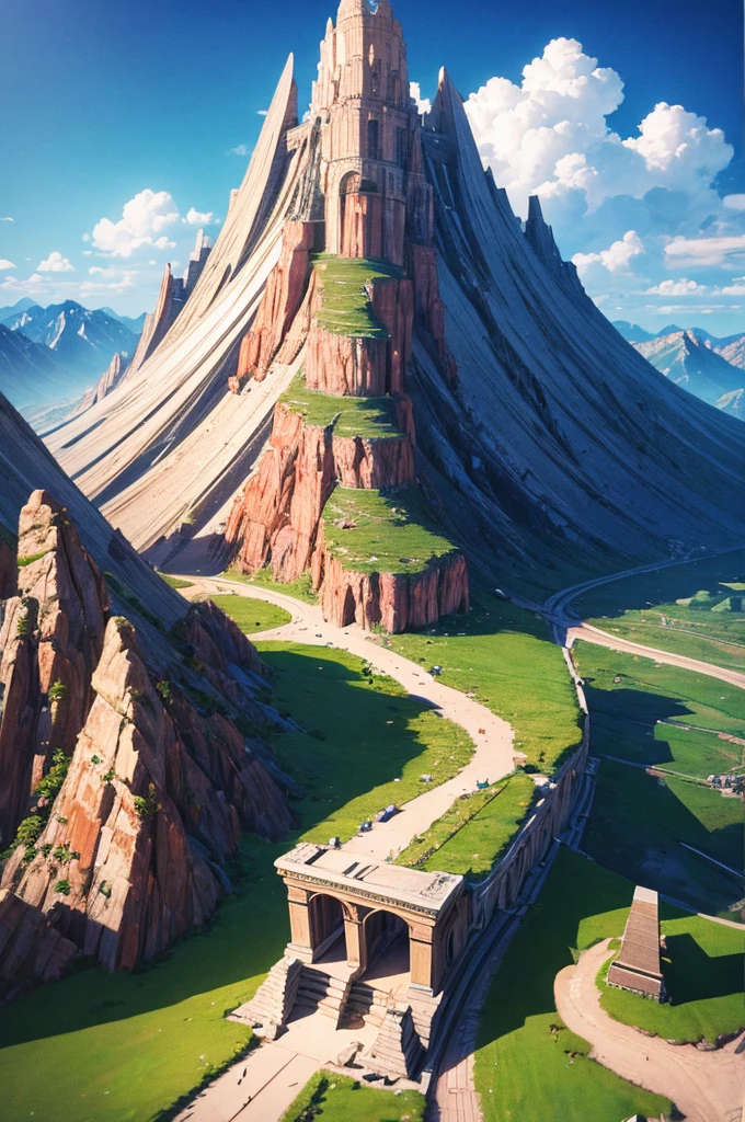 ((masterpiece)),best quality, (8k, best quality, masterpiece:1.2), Super detailed, illustration, small_Scenes, 3D_Scenes, Mountain,