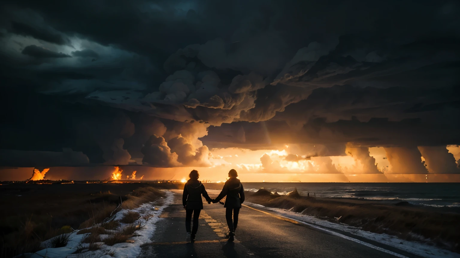 With the worst of the storm behind them, the people look towards the horizon with renewed determination. Though the road ahead may be long and uncertain, they walk it together, guided by the light of hope and the promise of a better world. For in their hearts burns the flame of resilience, a fire that cannot be extinguished.