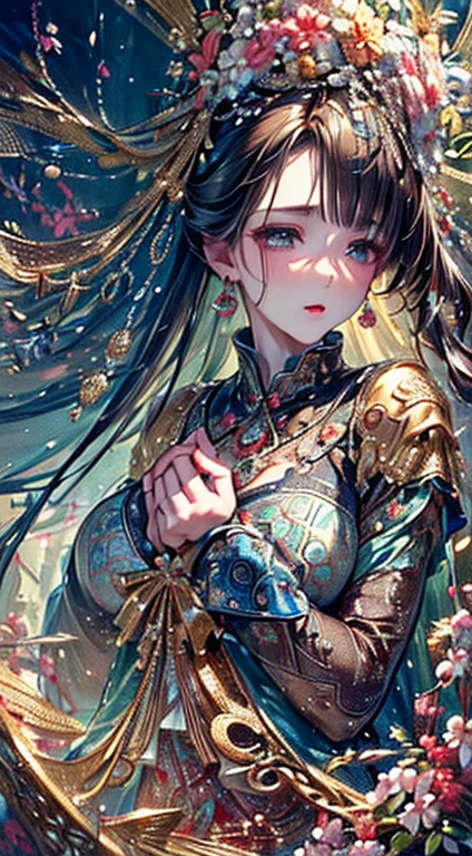 ((highest quality)),(超A high resolution),(Very detailed),(Detailed Description),((The most beautiful works of art),Ultra-detailed art,The art of astonishing depiction, (One Woman:1.5),challenging