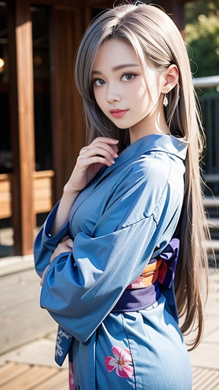 ((highest quality)), ((masterpiece)), (Very detailed), (Very high resolution), 4k, Anime 2D Rendering, Realistic,
One Girl:1.5,
BREAK Symmetrical Face:1.4, Perfect Face, Beautiful clavicle, Beautiful fingers, Beautiful breasts, (Slightly smaller chest),
Beautiful body, Beautiful thighs, Beautiful feet, Perfect round butt, (Detailed skin), Beautiful white skin:1.5, Shiny skin:1.4,
BREAK Baby Face, cute, 18-year-old,
Double eyelids, Natural eyebrows,
(Slanted Eyes), Beautiful and delicate eyes, Sparkling eyes, (Dark blue eyes),
Glossy mouth,
BREAK Beautiful Hair, Shiny Hair, Hair fluttering, bangs, (Silver Hair), ((Straight Long Hair:1.5)),
BREAK
(Light blue yukata:1.4、Floral Yukata:1.4)、
Earrings、
BREAK
(Embarrassed), Cowboy Shot, Turn your body to the viewer,Fireworks display
