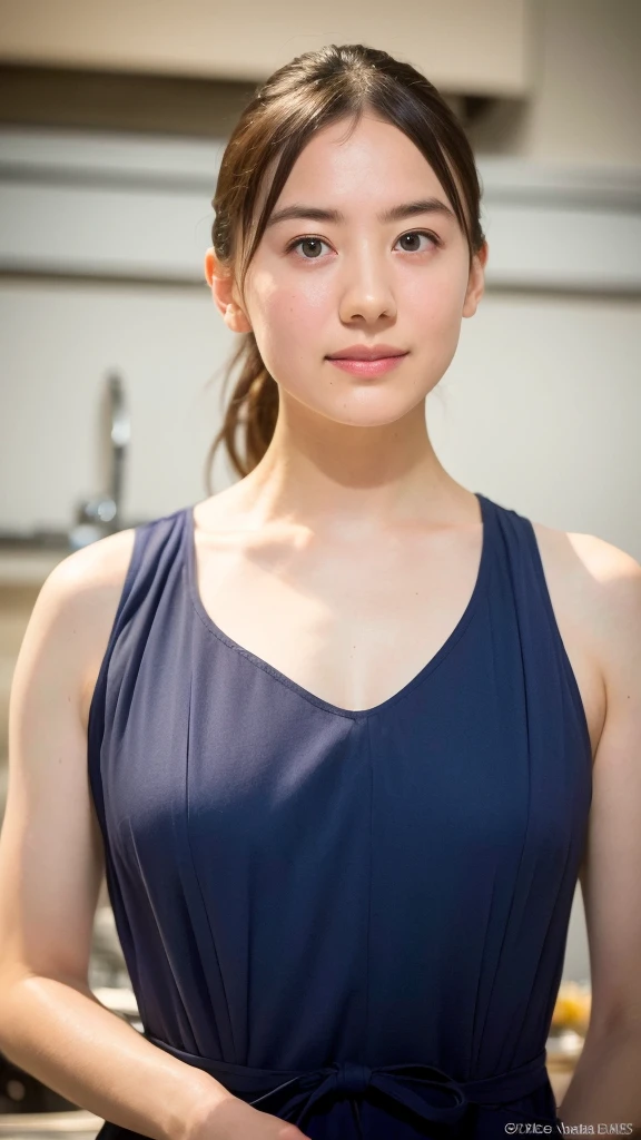 "(highest quality,8K,High resolution,masterpiece:1.2),Super detailed,(realistic,photorealistic,photo-realistic:1.37),soft focus,18-year-old,beautiful and detailed face,Detail view,renaissance art,delicate artwork,kitchen,kitchen apron,age girl,seductive lingerie,Gentle milk dripping onto my chest, Bright colors,studio lighting"