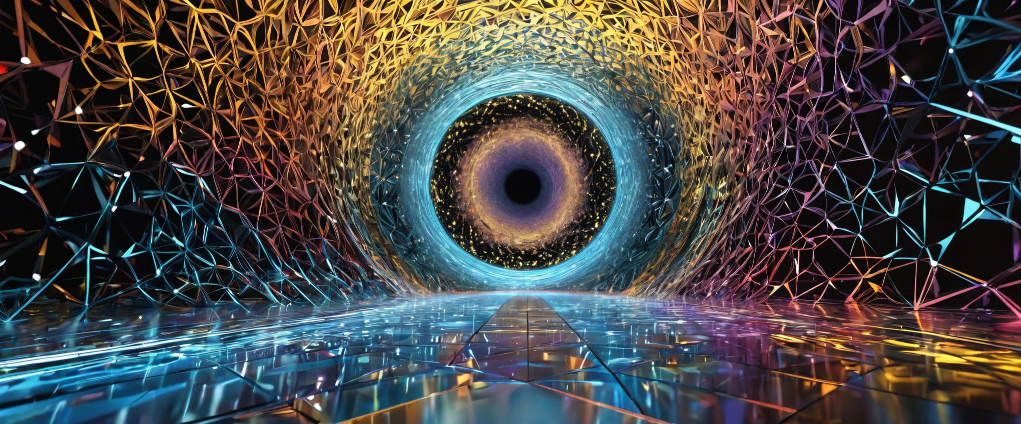 Witness the magic of mathematical precision as geometric shapes come alive in a digital symphony, orchestrated to perfection in a breathtaking 32k resolution with octane render.