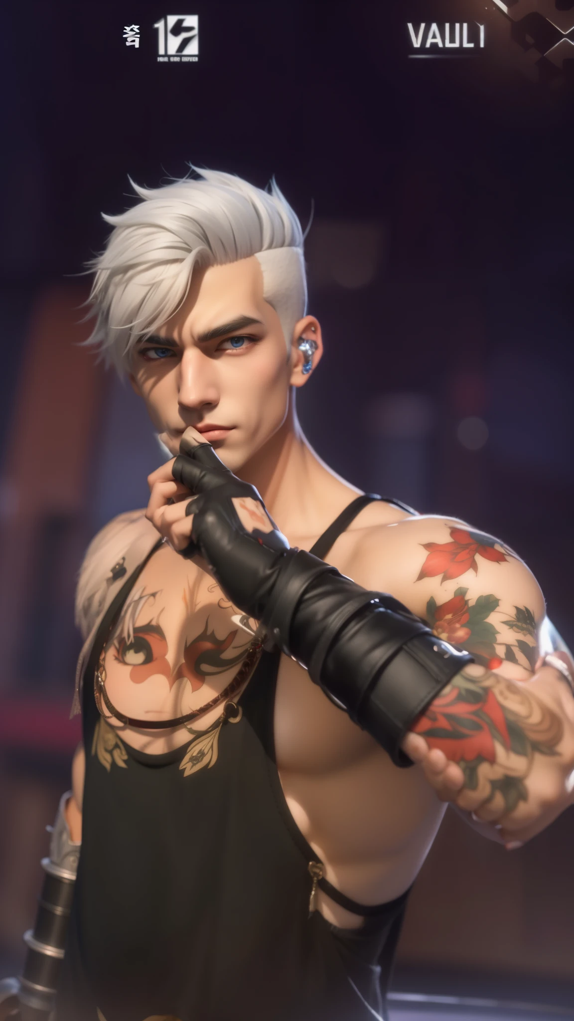 Anime, Korea, 1 boy, heandsome, 8k Quality, white hair