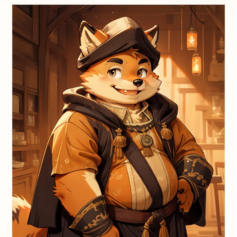 New Jersey 5 Furry,fox,Personal portrait,Exquisite,Chubby,Orange plush fur,Cute face,Black eyebrows,child,middle Ages,Western Prince Costume,Smile