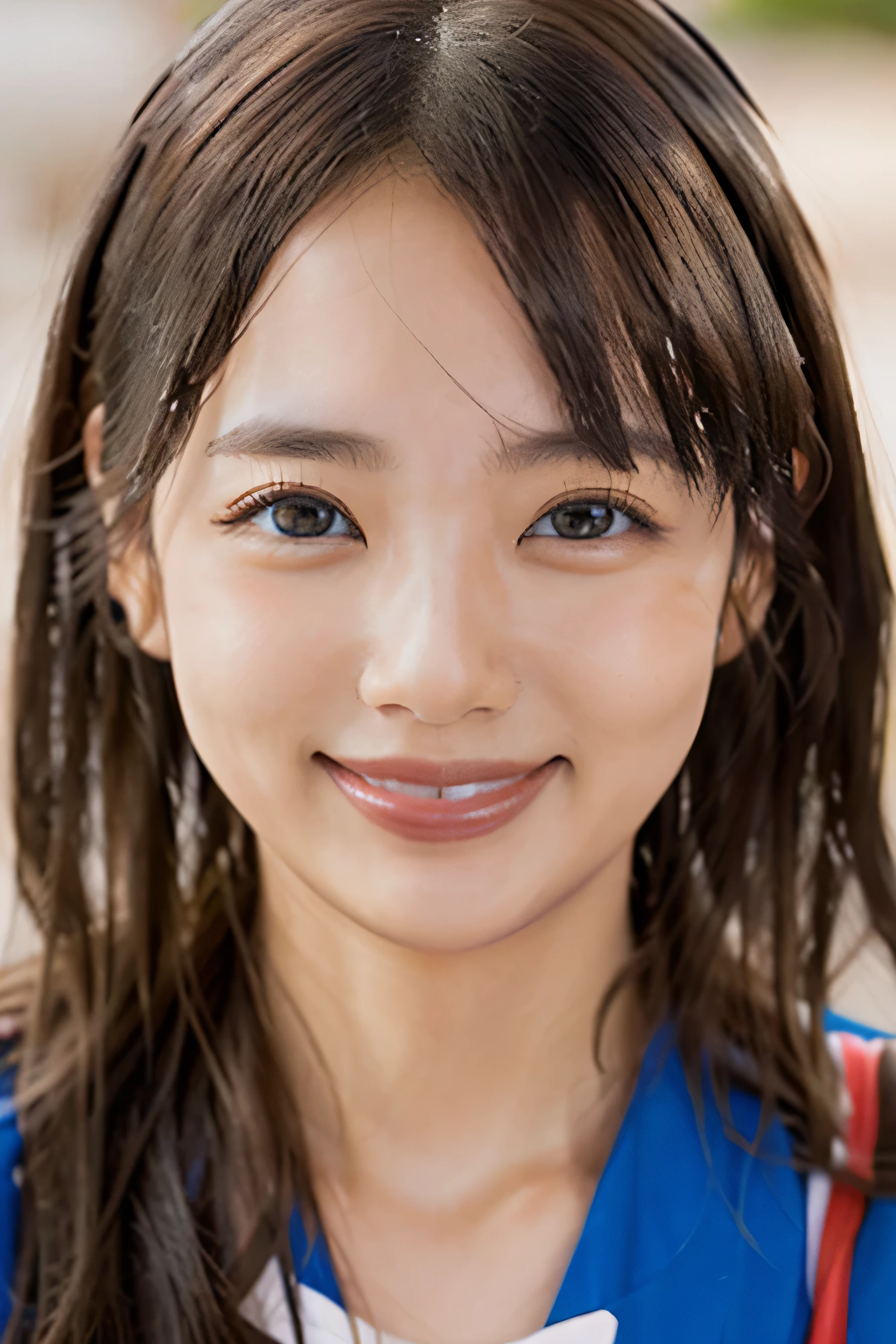 (Highest Resolution, clear_Image 1.2) 、(Beautiful girl with golden ratio face)、(15-year-old girl)、(very vivid eyes、wolf eyes 1.2)、wonderful, Tabletop, Attention to detail, Lip gloss、(((Twin-tailed rabbit style)))、Very beautiful girl、 alone, Beautiful girl like a model、(Long sleeve sailor suit、Very fine pleated scarf, Beautiful and detailed, Attention to detail nose、Top quality photo masterpiece、Amazing realism photography、Surrealist female portraits by David Hockney and Alphonse Mucha,Smile happily,Perfect Makeup,smile,
(((The best smile)))、(((The best smile)))、(((A sparkling smile)))、
