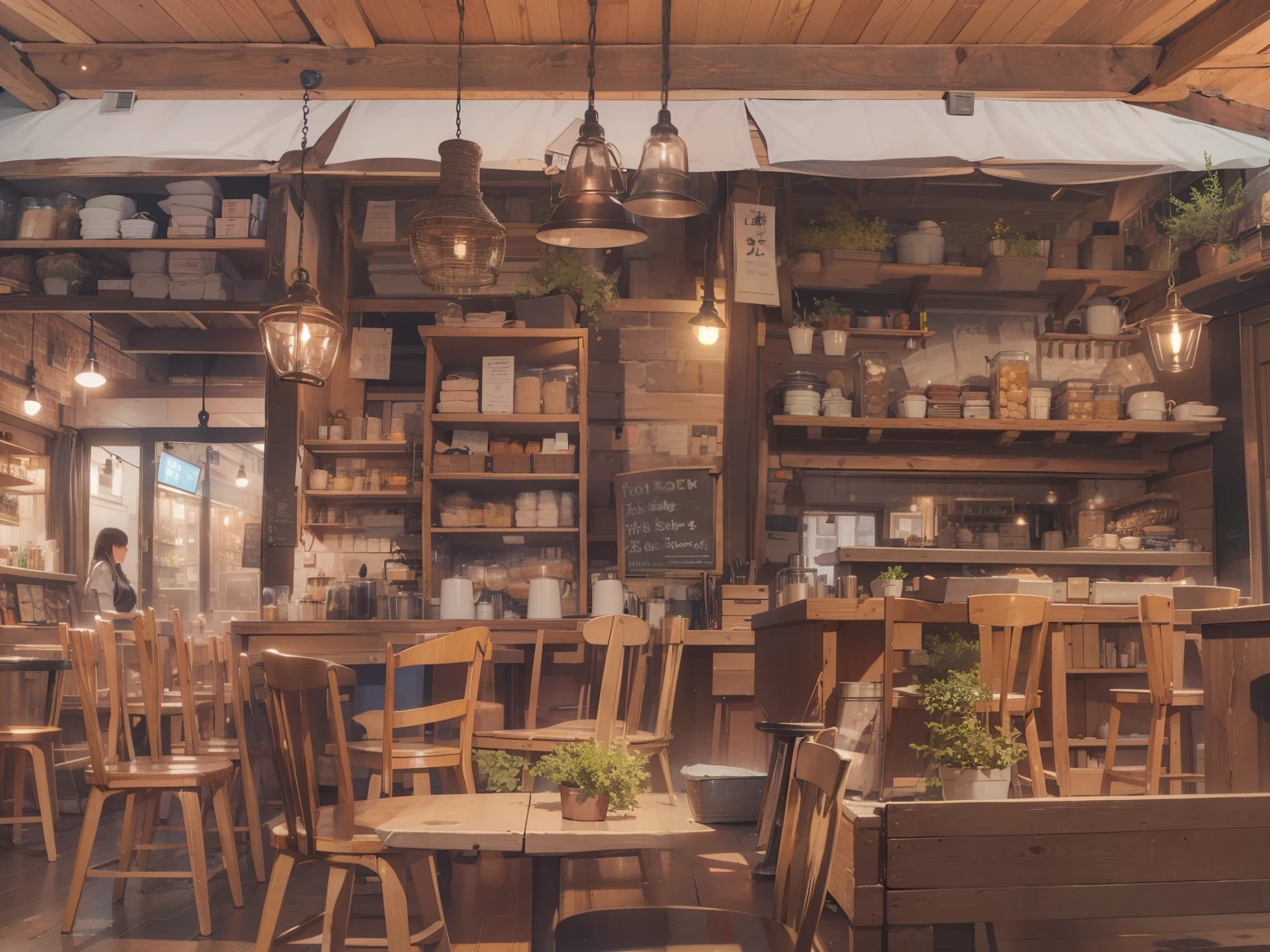 A cozy cafe with a friendly and welcoming atmosphere
