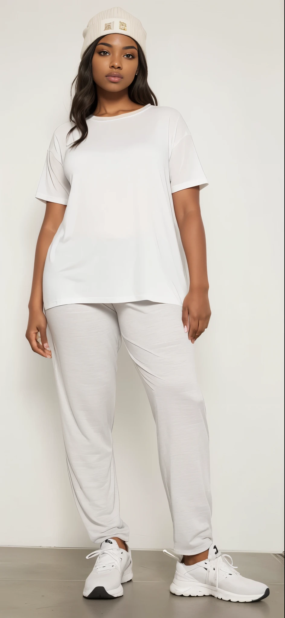 a woman in a camisa branca and pants stands in a room, Roupas Brancas, Roupas brancas, White pants, roupa branca casual, vestido com uma camiseta branca, camiseta branca, camiseta branca, cargo pants, camiseta branca, com dois bolsos frontais, vestindo pijama branco, tudo branco, uniforme branco, trendy Roupas Brancas, roupas brancas da moda, camisa branca