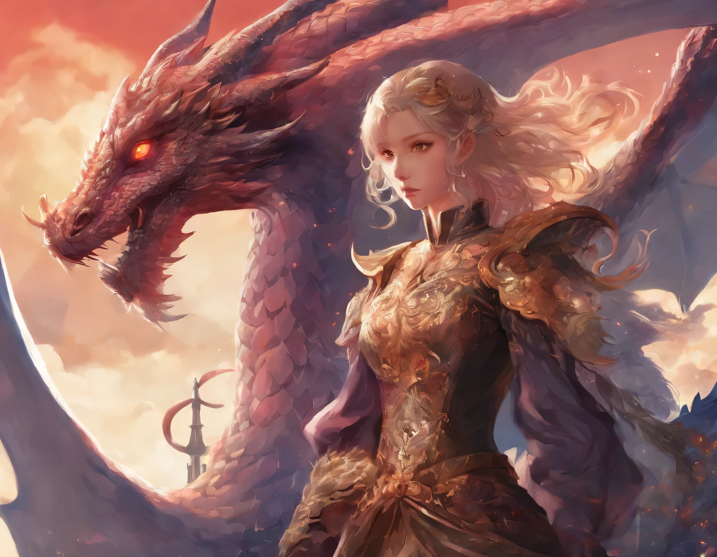 anime - style illustration of a woman with a dragon on her back, epic anime fantasy, epic anime style, por Yang J, epic anime art, Dragon Knight, epic fantasy art style, human and dragon fusion, advanced digital anime art”, Ilustra??o de fantasia de anime, badass anime 8 k, epic fantasy style art, anime em estilo fantasia, epic fantasy style, arte digital detalhada de anime