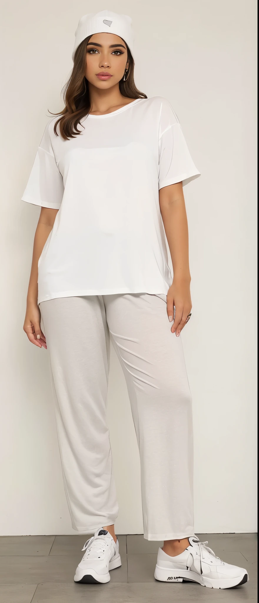 a woman branca e linda in a camisa branca and pants stands in a room, Roupas Brancas, Roupas brancas, White pants, roupa branca casual, vestido com uma camiseta branca, camiseta branca, camiseta branca, cargo pants, camiseta branca, com dois bolsos frontais, vestindo pijama branco, tudo branco, uniforme branco, trendy Roupas Brancas, roupas brancas da moda, camisa branca