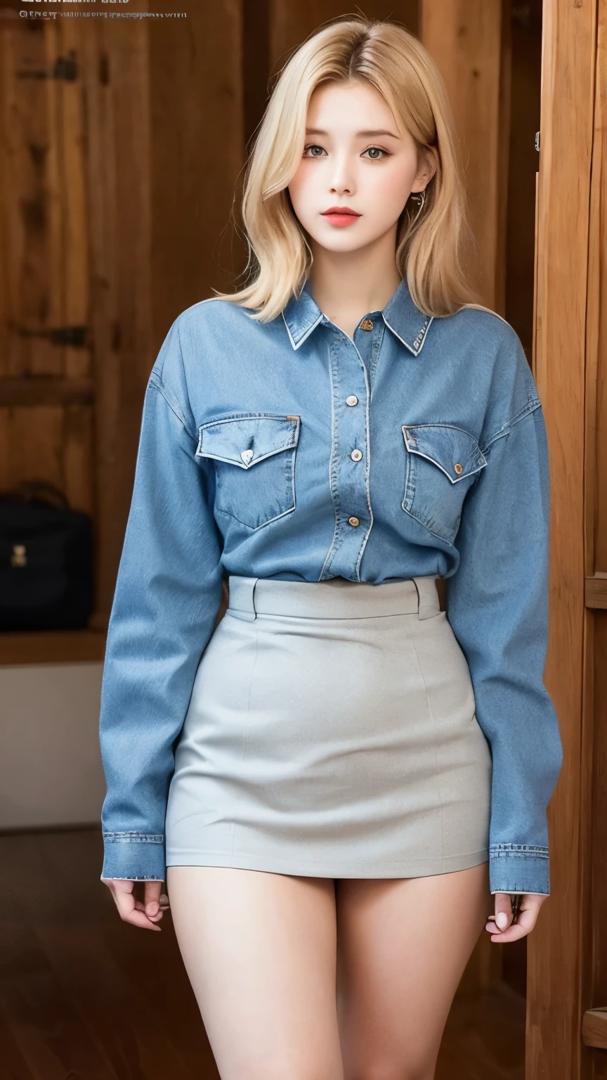 Fille de 20 ans en tenue de soubrette à gros seins (style gothique) jupe déchirée proportion du corps doré cheveux blonds en désordre (Flared inner legs) (Fond d'écran CG Unity 8K très détaillé) busty ripped skirt, rouge et timide Ed Blinkey America'le plus bel art corporel, Atey Ghailan, peinture de Jeremy Professional Magnifique Mann, Greg Manches, Antonio Moro, Tendances ArtStation, TENDANCES CGSOC IETY, complexe, Great Detailed, accurate, art du réalisme dramatique, CG, 3D, 8k 4k