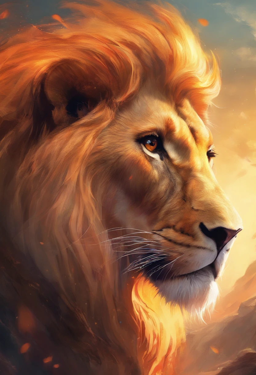 (best quality,4K,8k,high resolution,masterpiece:1.2),Super detailed,(Practical,Reality,Photo-realistic:1.37),A man，Lion head，Lion face，Men，Fitness，Hollow out in a suit，Exuding abs