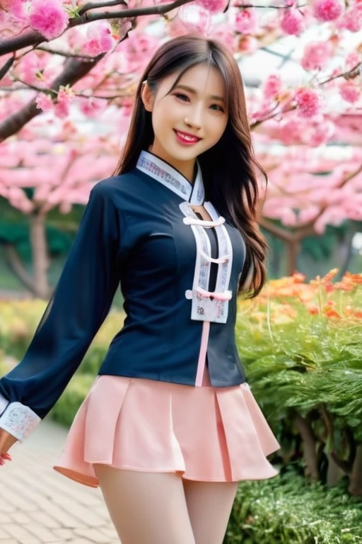 ((32k,super highest quality,Ultra-high resolution,masterpiece,Realistic,Realistic,Very detailed)),Young, adorable and cute 16 year old〜20 year old girl,(Seamless Ultra-thin All-through Pantyhose,Ultra-thin seamless pantyhose, sexy, all-through, beautiful legs, tights, stockings, sheer, pantyhose, ladies)),Full body photo,Full body angle,Esbian all over,Baby Face,single eyelid,Long legs,Thin legs,Thin thighs,Beautiful hands and feet,chest,Cute smile,Adorable smile,nice smile,Rose garden in the background,Long Straight Hair,Iris,Black Hair,A cute and beautiful Japanese girl who still retains her youthful charm,A body that still retains a youthful look,Slim waist,((Modern Chinese traditional costume for women,Short Chinese dress,Sexy Chinese Dresini Chinese Dress,Chinese Dress Sexy Lolita Dress))