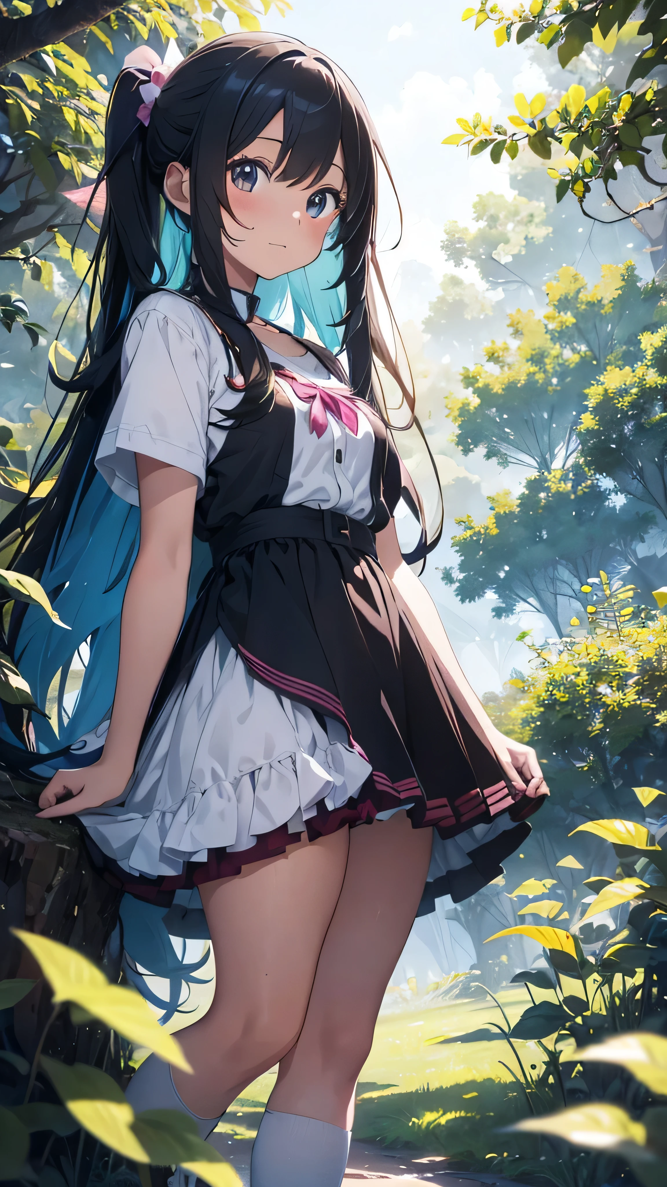 "Create a whimsical scene of a young girl with vibrant, flowing hair, surrounded by colorful butterflies in a mystical forest setting." This prompt combines elements of nature, fantasy, and vibrant colors to inspire the AI to generate an imaginative anime-style image[