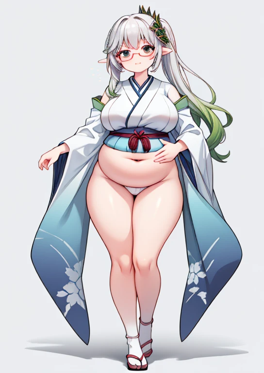 (masterpiece, best quality, highly detailed), 1girls, big belly, huge belly, art by kipteitei, round belly, chubby, curvy, belly grab, enormous belly, fat belly, thicc, bigger belly, really big belly, jiggly belly, glasses, japanese traditional clothes, tight breasts, ((long legs, tall)), high heels, smug face, ((full body)), (dominant)