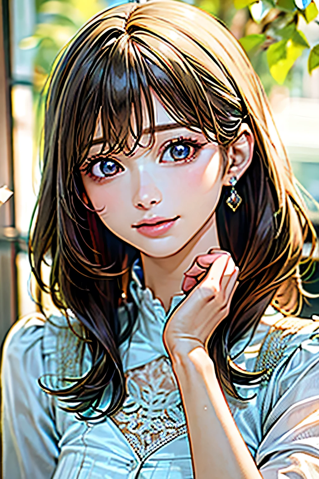 ((highest quality、8k、masterpiece、Realistic:1.4、detailed、Beautiful and detailed))、Detailed Skin、Beautiful and clear eyes、Beautiful woman、Bright sunlight, Perfect ???????,