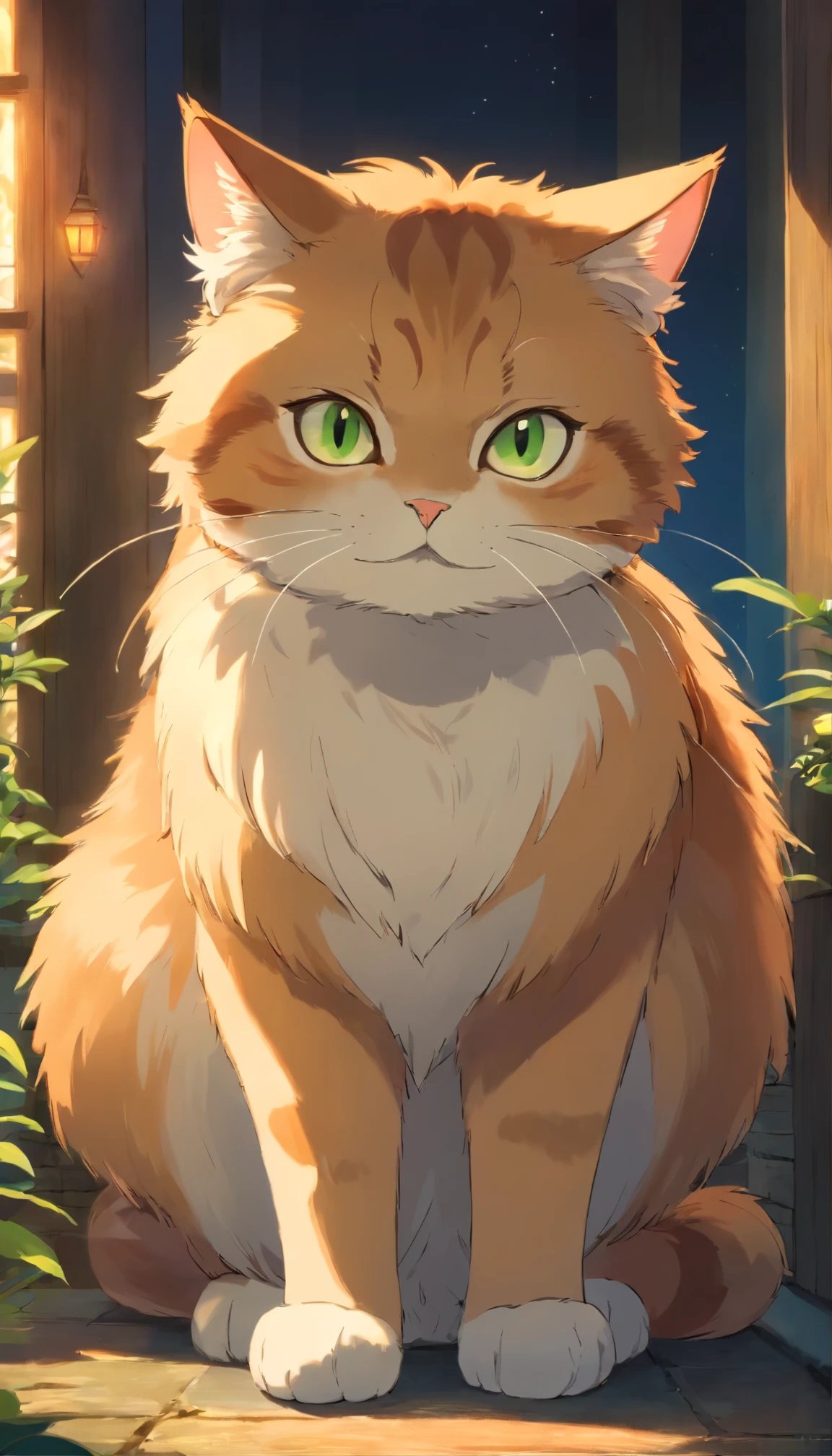 In a dark environment lit only by the soft light of the sharp eyes of an Anthoro male cat、A masterpiece of digital painting unfolds。Dagashi and Yupa、The artwork created by Kiyosan's skilled hands is、Captures all the intricate details of a fluffy, furry character's features、It boasts an absurd resolution。The portrait of the male cat in the anthology is the focus、Short, sleek hair frames an angular face.、They have large, expressive eyes that seem to glow with an inner light.。The panorama that surrounds him、The focus on the characters is secondary.、Intricately detailed、Textured, layered background adds depth and dimension